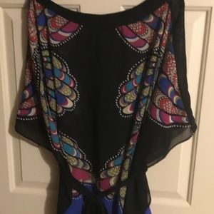 Nicole by Nicole Miller flowing tunic with belt